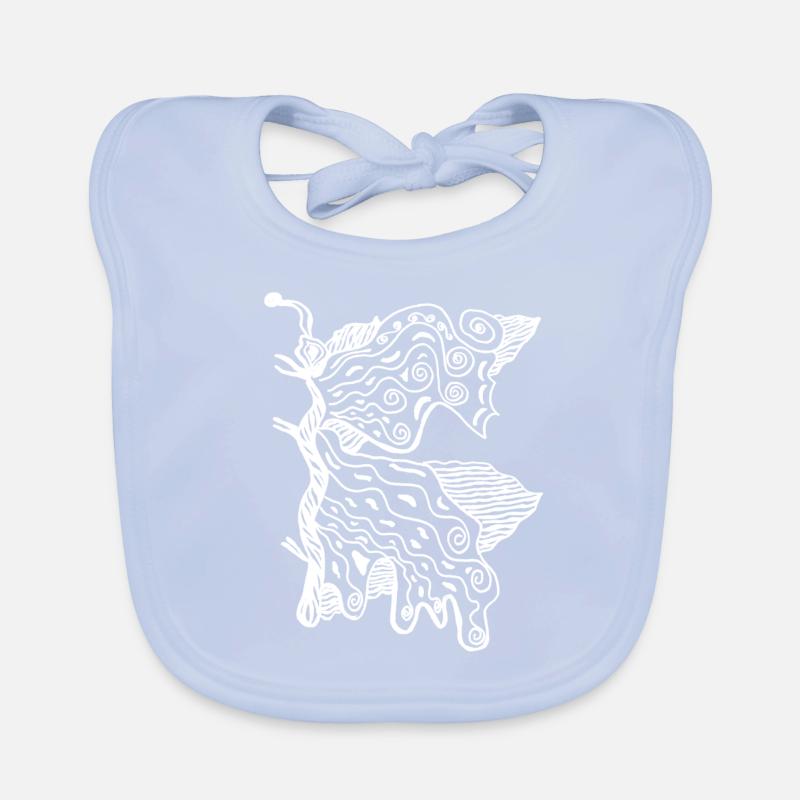 papillon blanc Bavoir bio Bébé