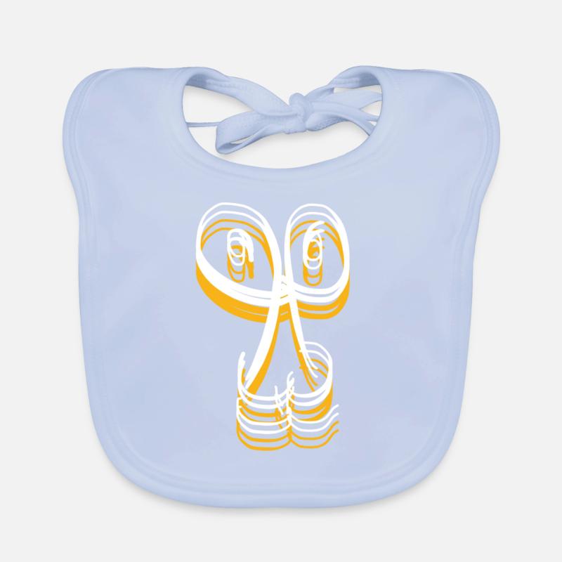 Drôle de visage orange Bavoir bio Bébé