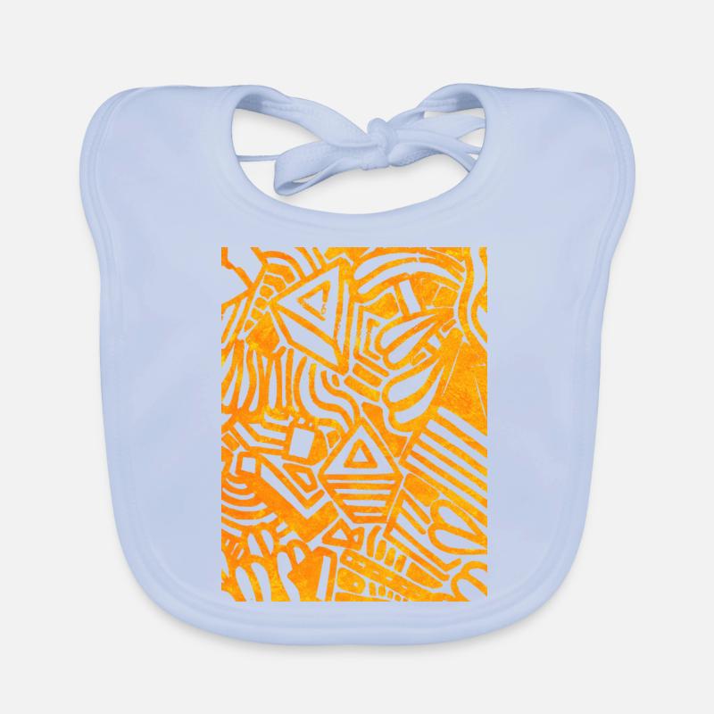 Impression géométrique Bavoir bio Bébé