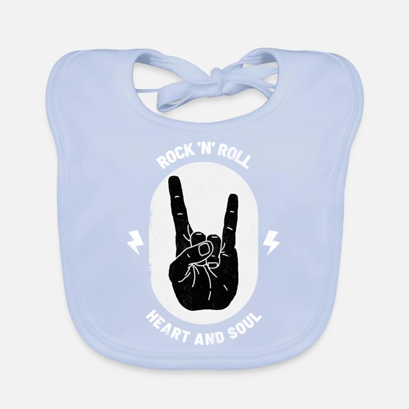 Rock 'N' Roll Devil Horns Metal Fork Rock Geschenk Baby Bio-Lätzchen