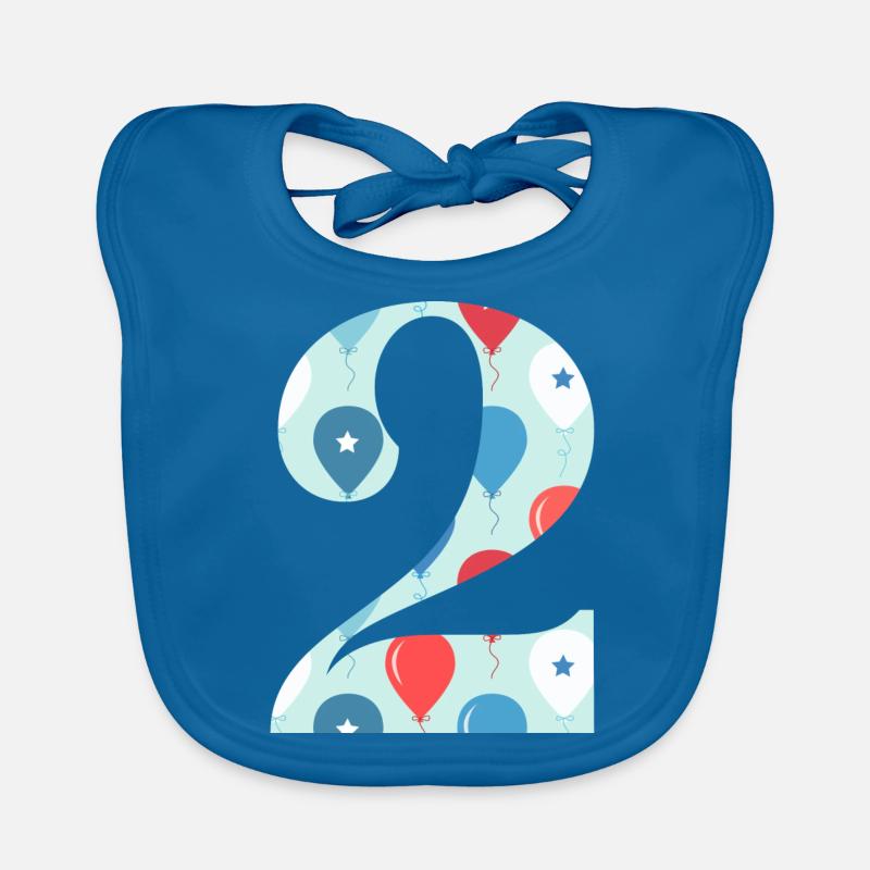 2e anniversaire ballon Bavoir bio Bébé