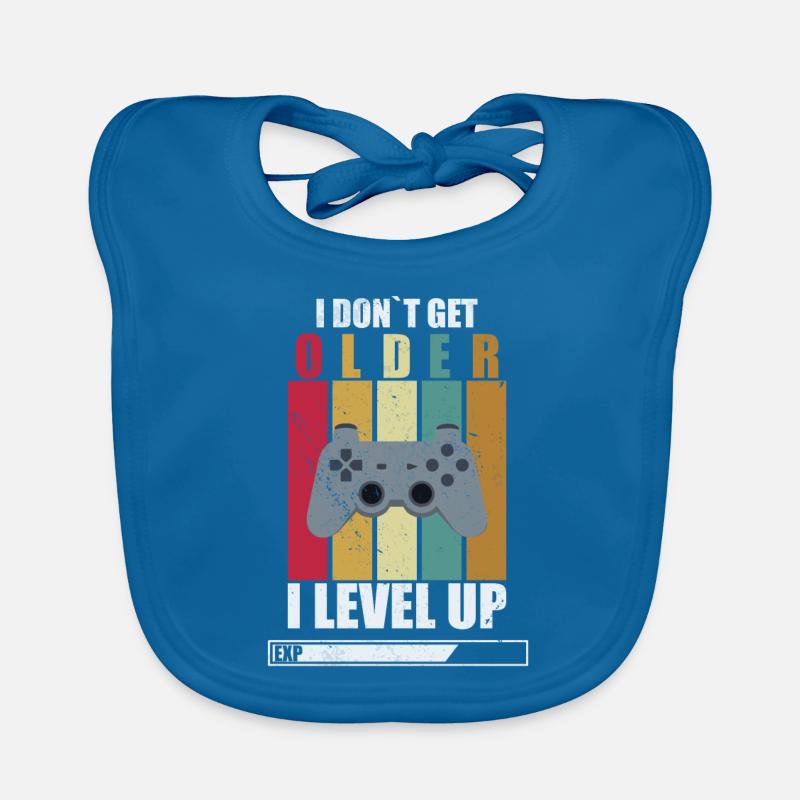 Geburtstag Gamer I dont get older- I Level up Baby Bio-Lätzchen