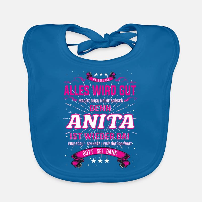 Alles wird gut denn Anita Ist da Outfit Baby Bio-Lätzchen