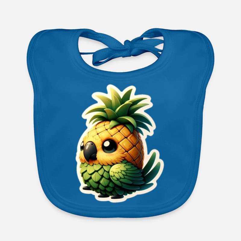 Mignon petit perroquet comme l’ananas Bavoir bio Bébé