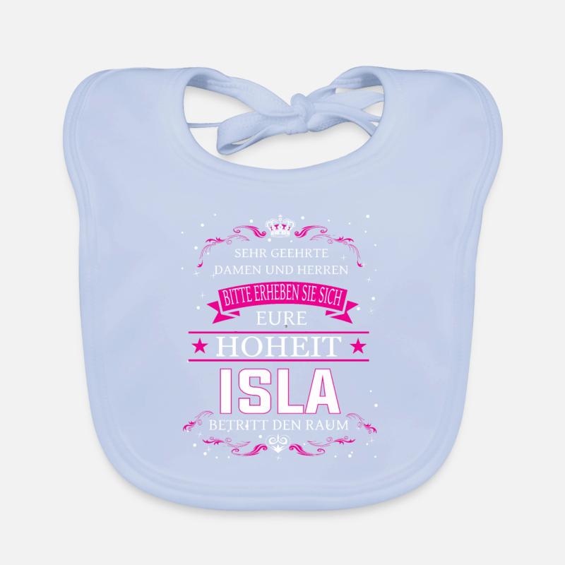 Votre Altesse Isla entre dans la pièce Bavoir bio Bébé