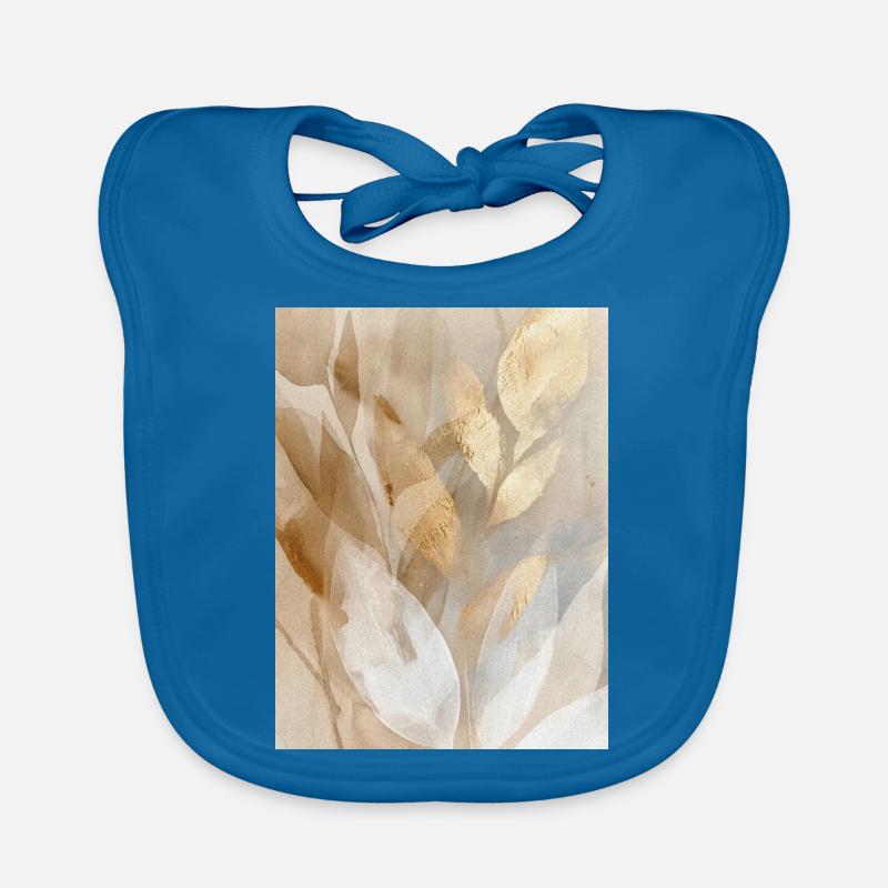 Feuilles d’accent dorées Bavoir bio Bébé