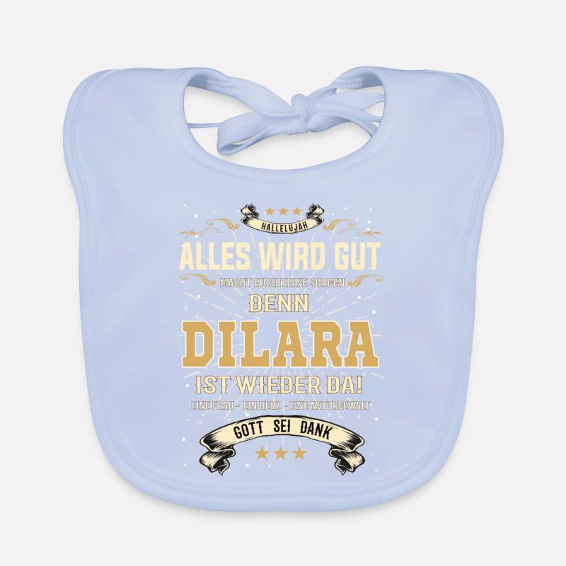 Alles wird gut denn Dilara Ist da Outfit Baby Bio-Lätzchen