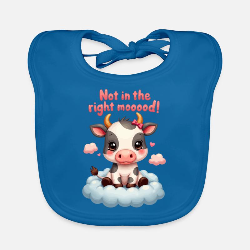 Vache douce et triste pas de bonne humeur Bavoir bio Bébé