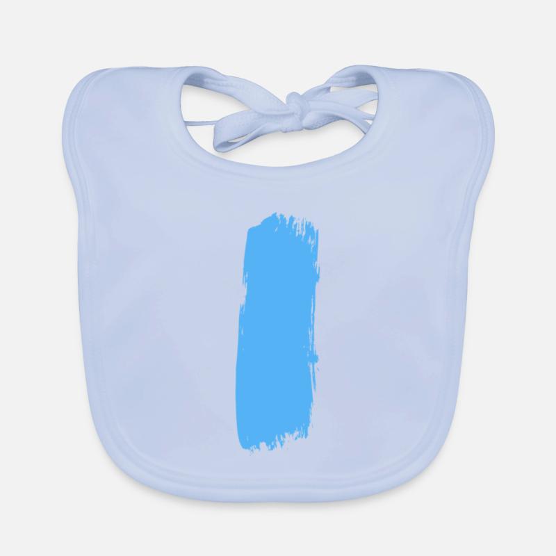 Blauer Strich durch die Mitte Baby Bio-Lätzchen