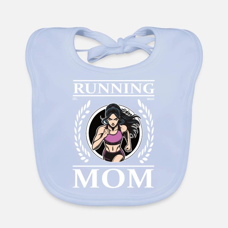 Running mom - runner and mother at the same time Organic Baby Bibs