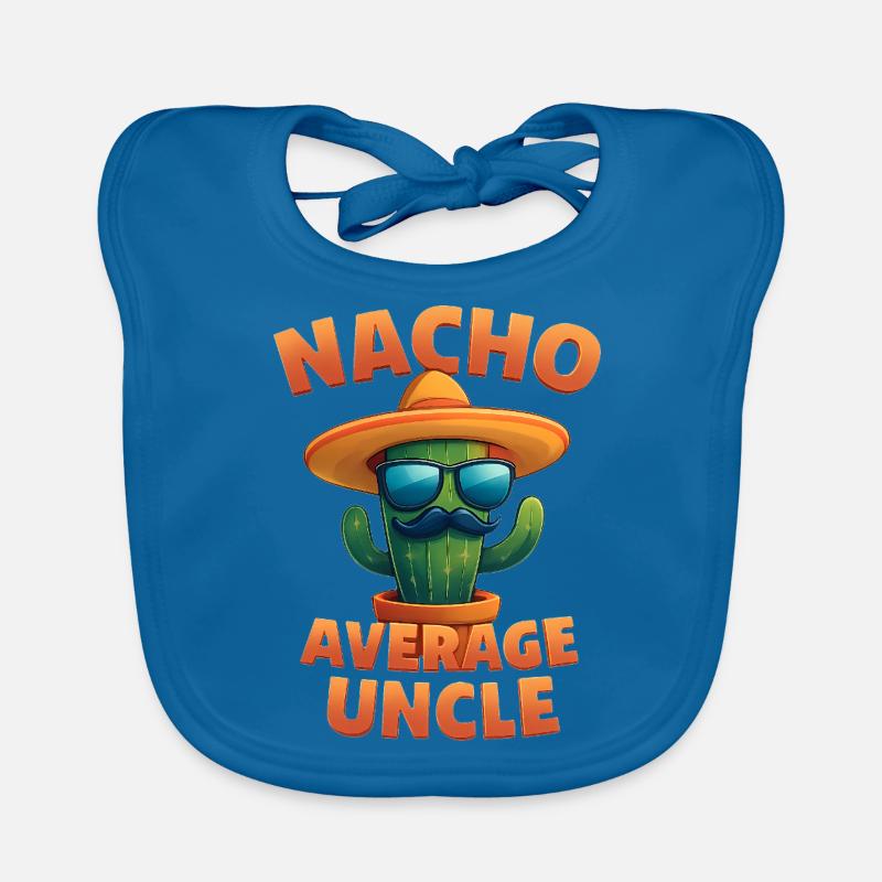 Nacho Average Uncle Cactus Design Organic Baby Bibs