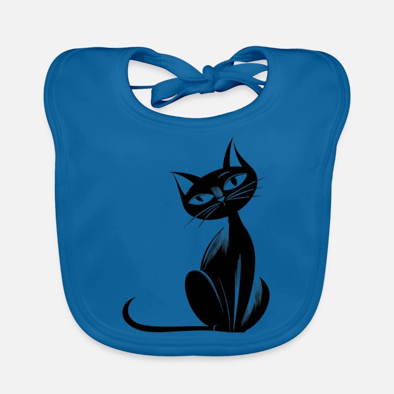 Shadow Gaze – Chat rétro Bavoir bio Bébé