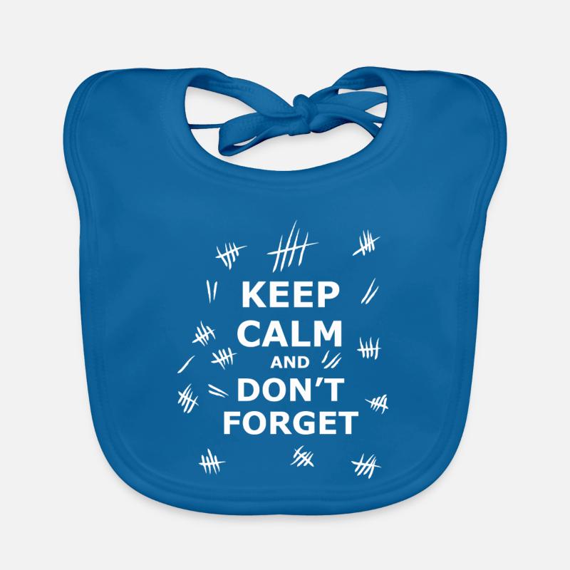 Keep Calm and Dont Forget - Bavoir bio Bébé - bleu paon