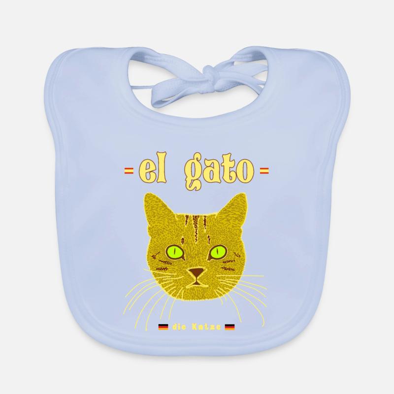 Le chat en espagnol Bavoir bio Bébé