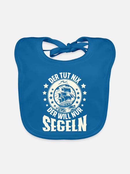 Segeln Segler Segelboot - Baby Bio-Lätzchen - Pfauenblau