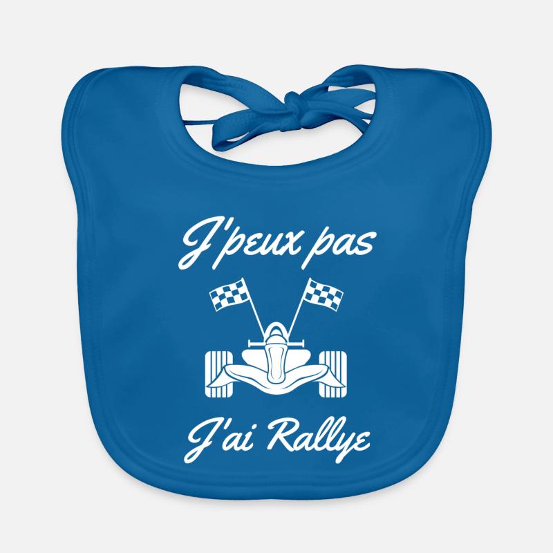 rallye, fan de rallye, course automobile Bavoir bio Bébé