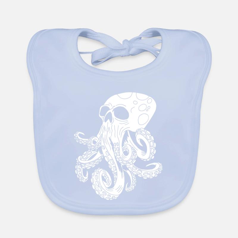 Octopus Skull Organic Baby Bibs