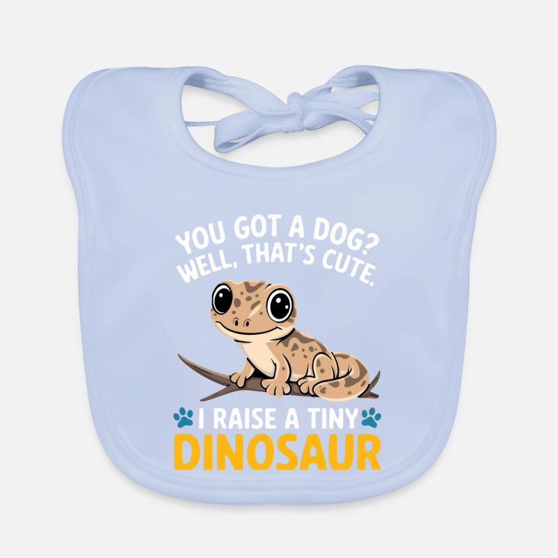 Lustige winzige Dinosaurier-Eidechse Baby Bio-Lätzchen