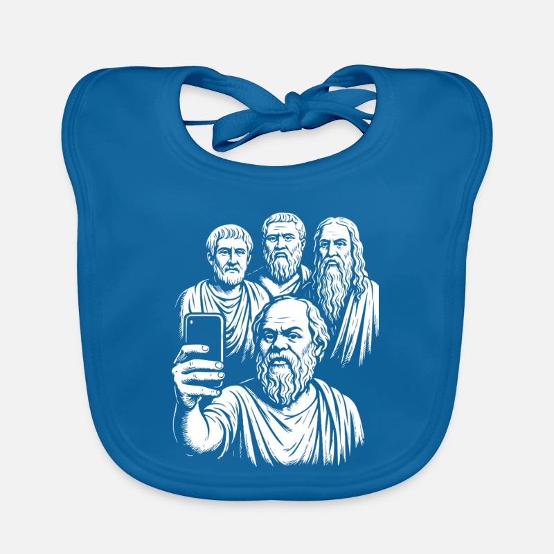 Altgriechische Philosophen Selfie Baby Bio-Lätzchen