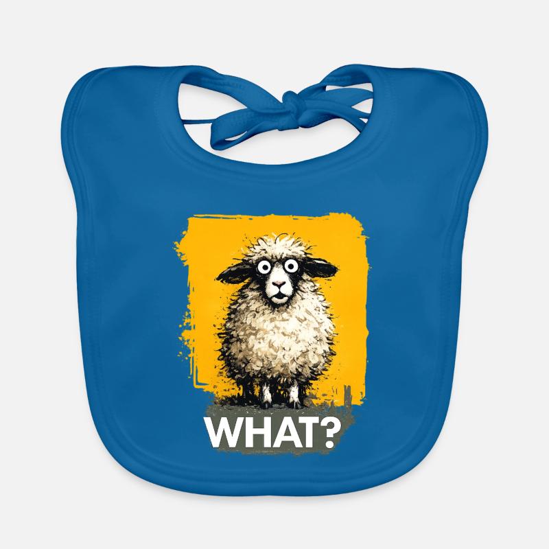 Quoi ? Moutons avec point d’interrogation Bavoir bio Bébé