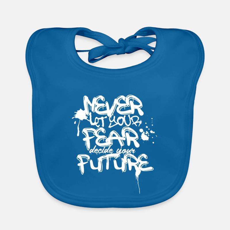 Ne crainte plus jamais de future citation de graffiti - Bavoir bio Bébé - bleu paon