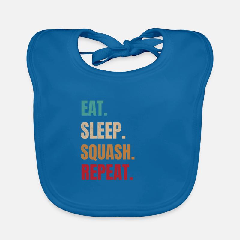 Eat Sleep Squash Repeat Squash Player Squash Coach Organic Baby Bibs