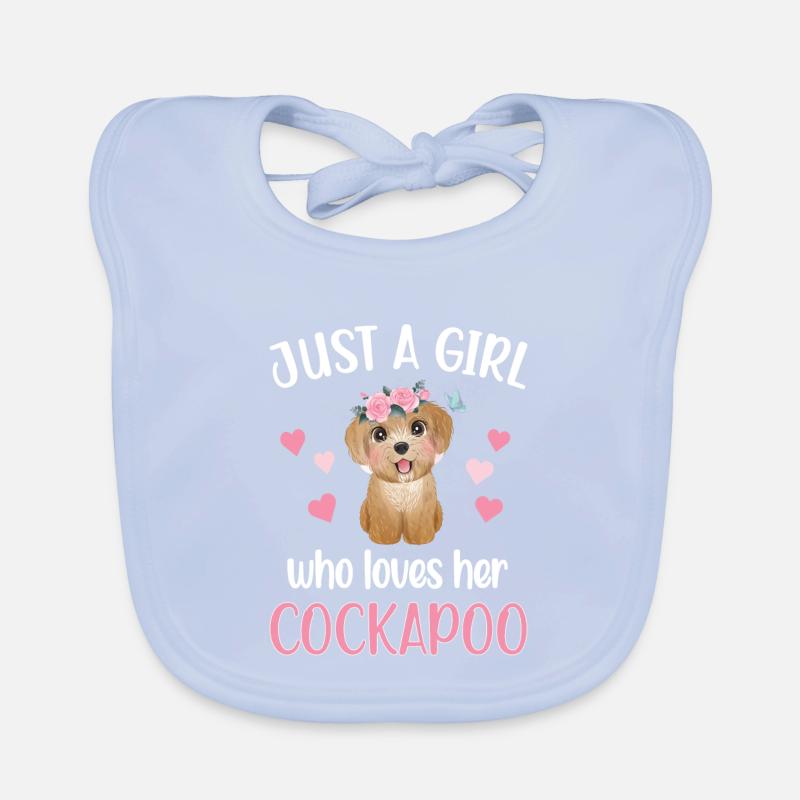 Cockapoo Girl Cockapoo Mama Dog Lover Organic Baby Bibs