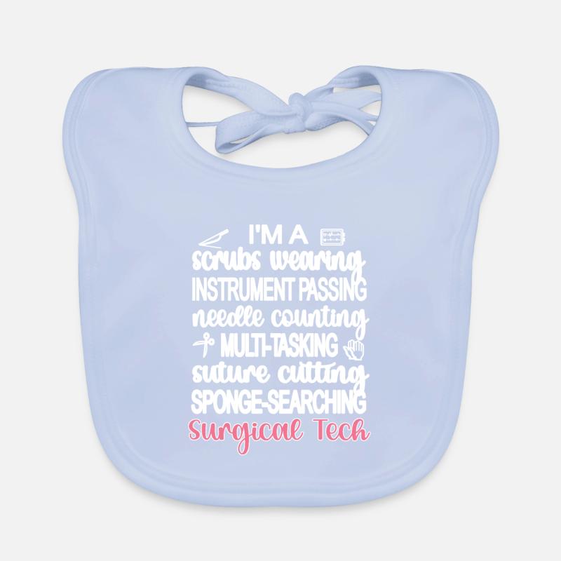 Surgical-technical assistant operating room technician Organic Baby Bibs