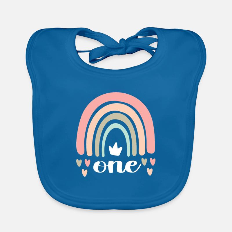 Boho Regenbogen 1. Geburtstag Party Geschenk Baby Bio-Lätzchen
