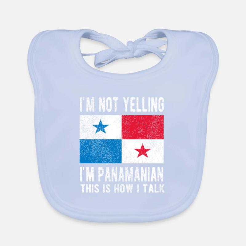 Panama Panama Origin Panamanian flag Organic Baby Bibs