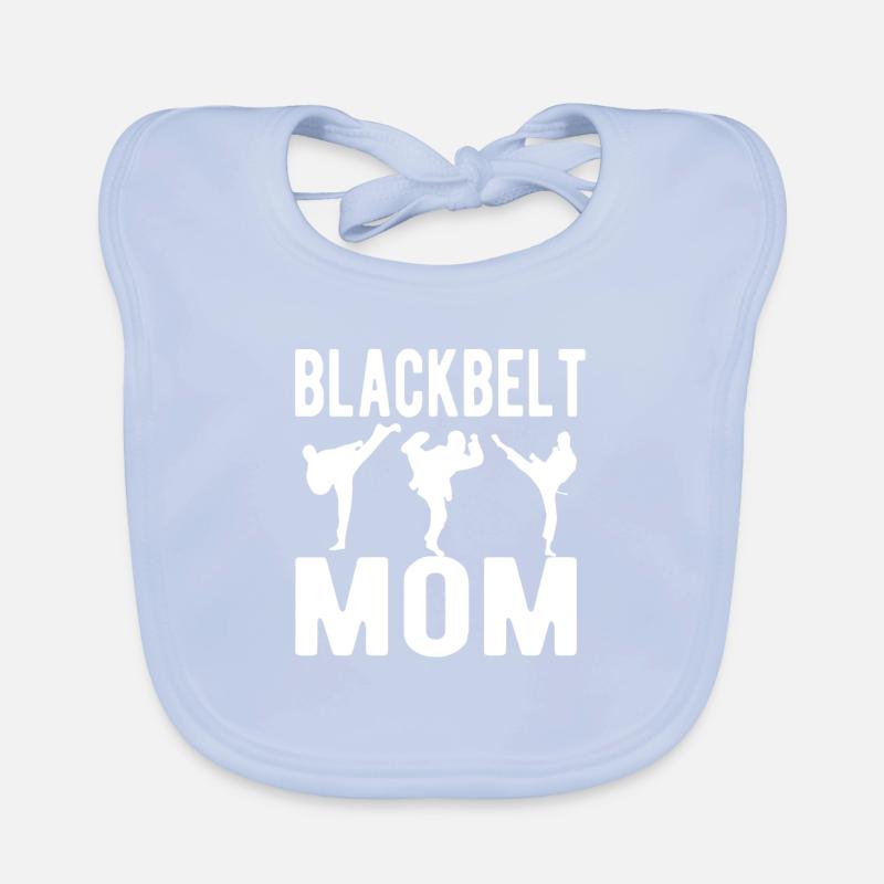 Schwarzer Gürtel Karate Mama Stolze Karate Mutter Baby Bio-Lätzchen