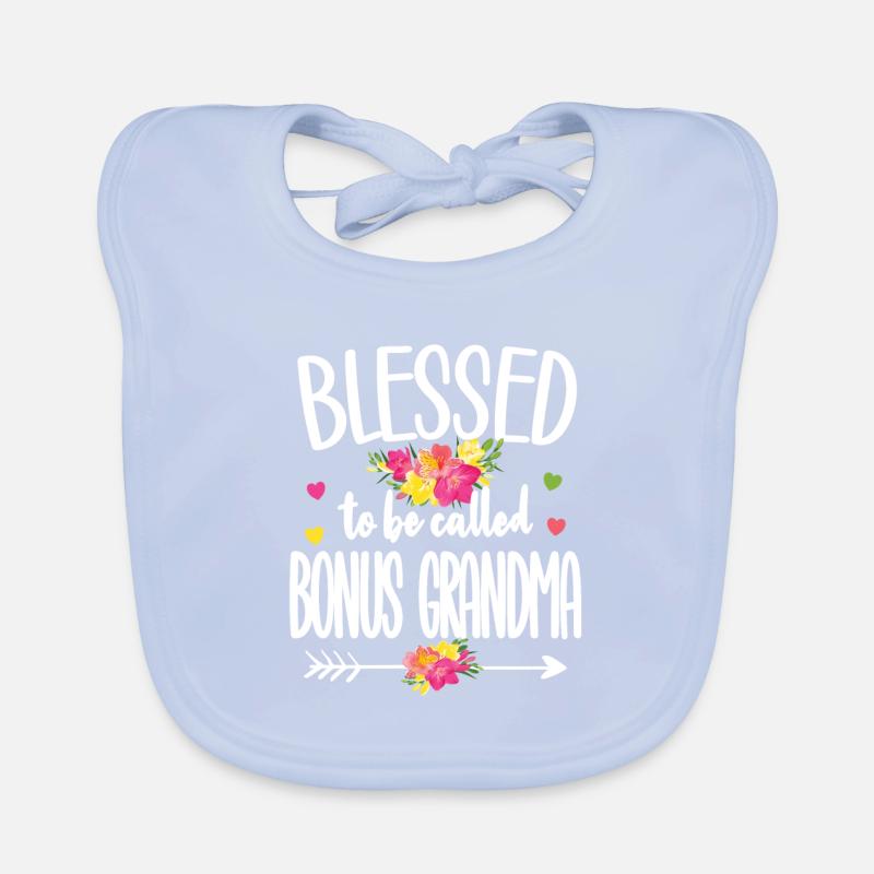 Beste Bonus-Oma Stolze Stiefgroßmutter Geschenk Baby Bio-Lätzchen