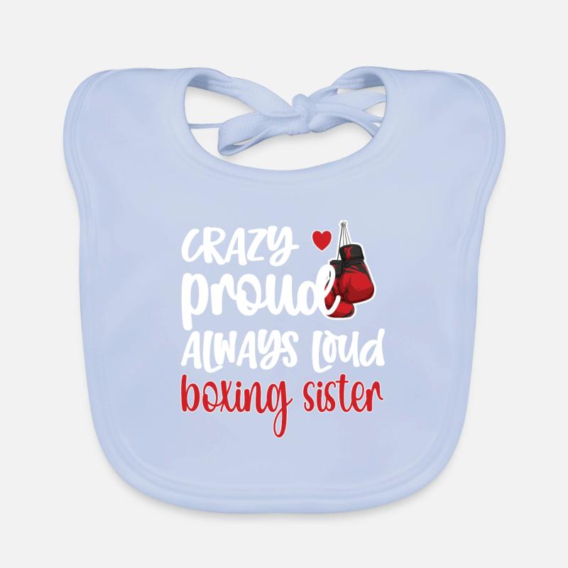 Boxschwester Stolze Box-Schwester Boxer Geschenk Baby Bio-Lätzchen