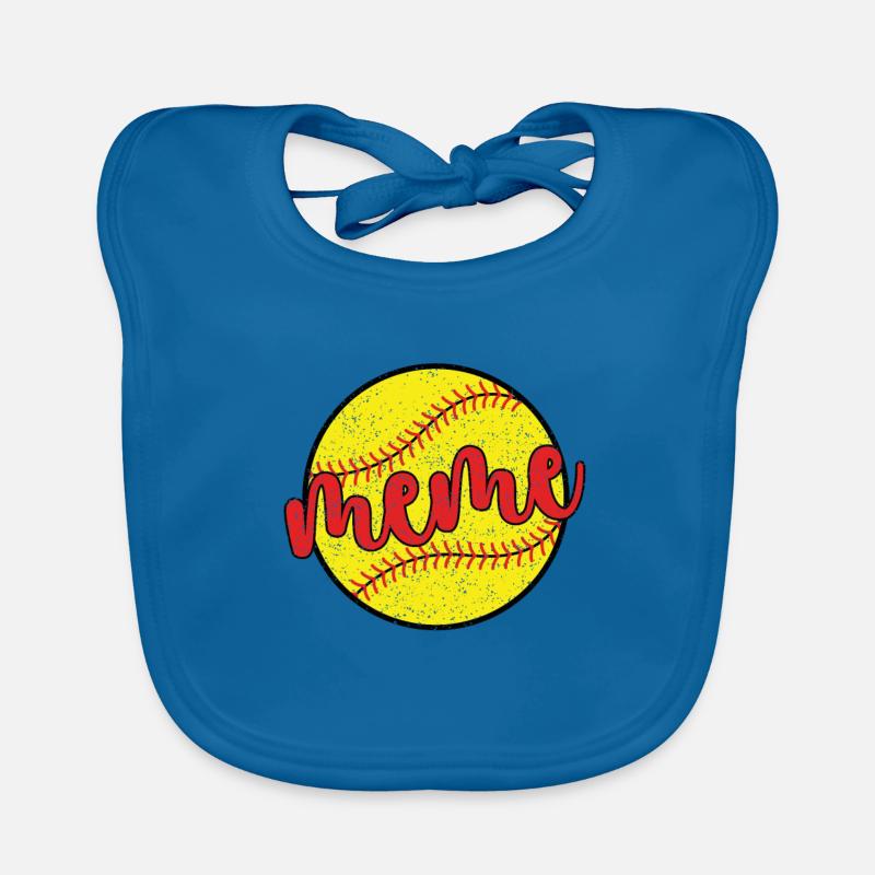 Meme Oma Eines Softballspieler Softball Meme Baby Bio-Lätzchen
