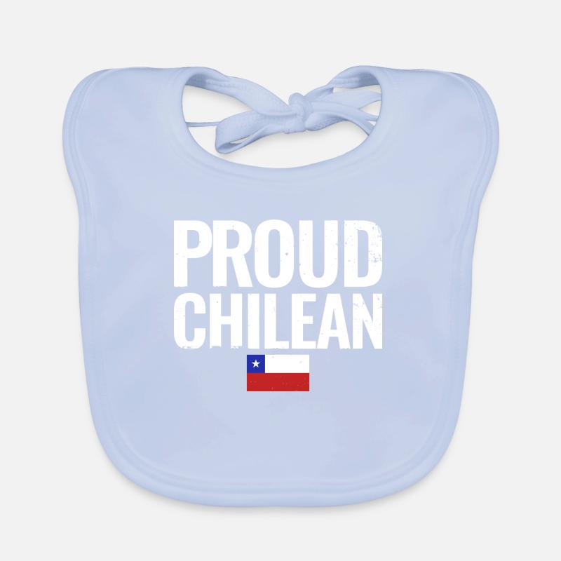 Proud Chilean Chile Flag Organic Baby Bibs