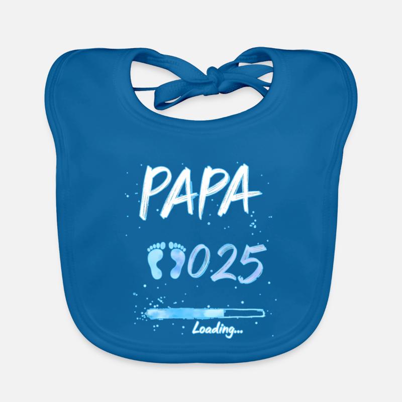 Dad 2025 Loading for Expectant Dads Gift Organic Baby Bibs