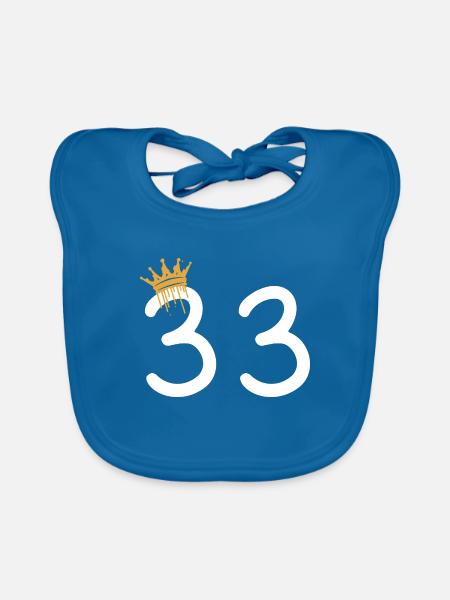 33 - Organic Baby Bibs - peacock-blue - Front