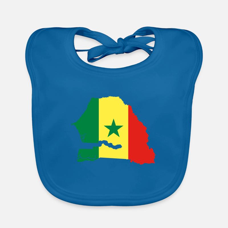 Senegal map flag flag Organic Baby Bibs