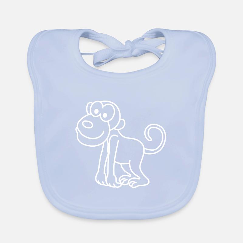 Affe Comic Tier Baby Bio-Lätzchen