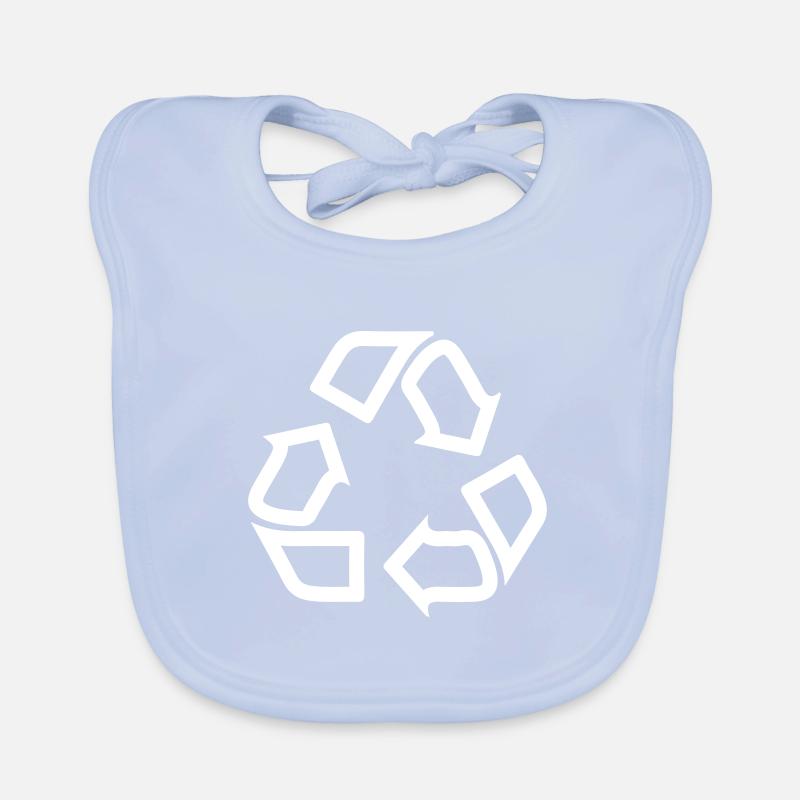 Recycling Symbol Organic Baby Bibs
