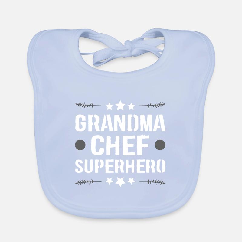 Grand-mère Super-héros Bavoir bio Bébé