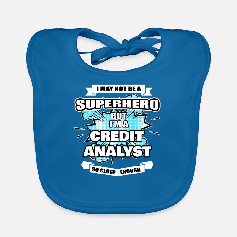 Analyste de crédit Gift Superhero Analyste de crédit Bavoir bio Bébé