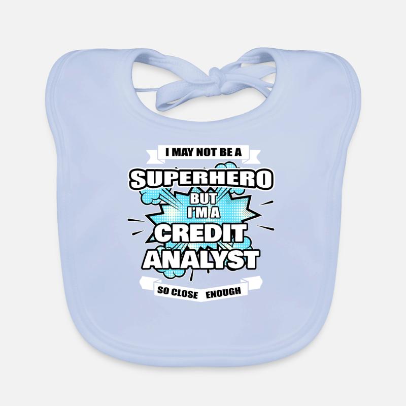 Analyste de crédit Gift Superhero Analyste de crédit Bavoir bio Bébé