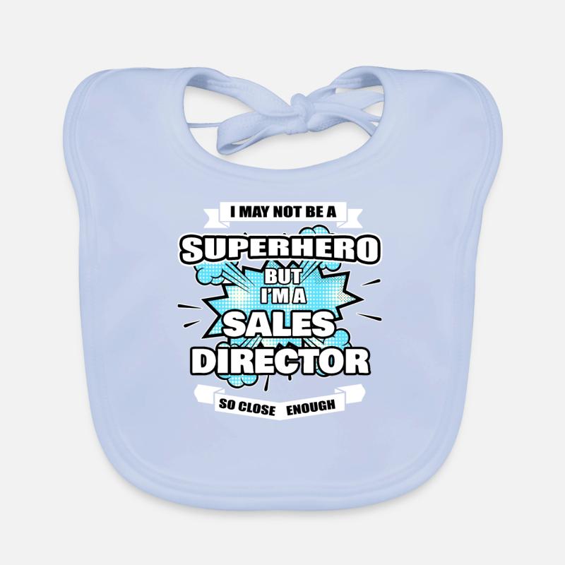 Verkaufsleiter Geschenk Superheld Verkaufsleiter Baby Bio-Lätzchen