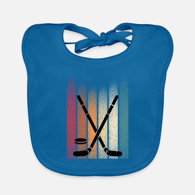 Retro Eishockey Baby Bio-Lätzchen