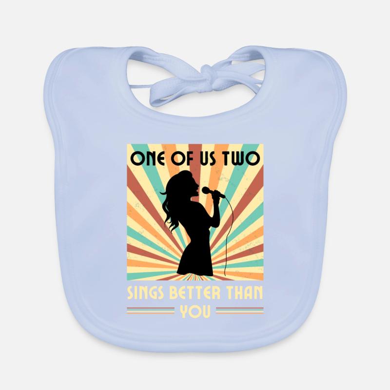 Einer Von Uns Beiden Singt Besser Als Du Baby Bio-Lätzchen