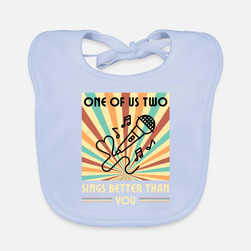 Einer Von Uns Beiden Singt Besser Als Du Baby Bio-Lätzchen