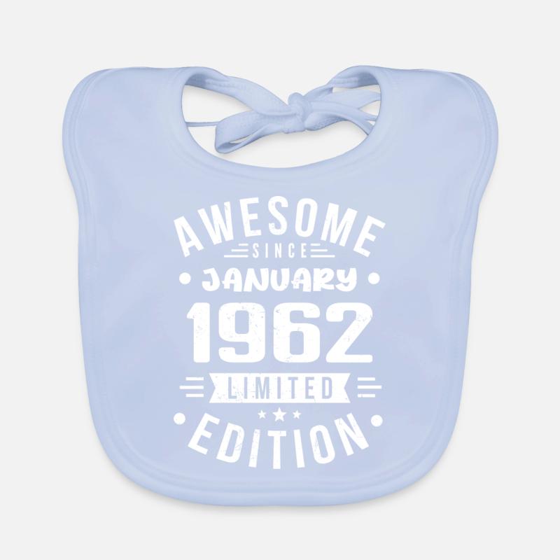 Januar 1962 - Geburtstag Januar 1962 I Januar 1962 Baby Bio-Lätzchen