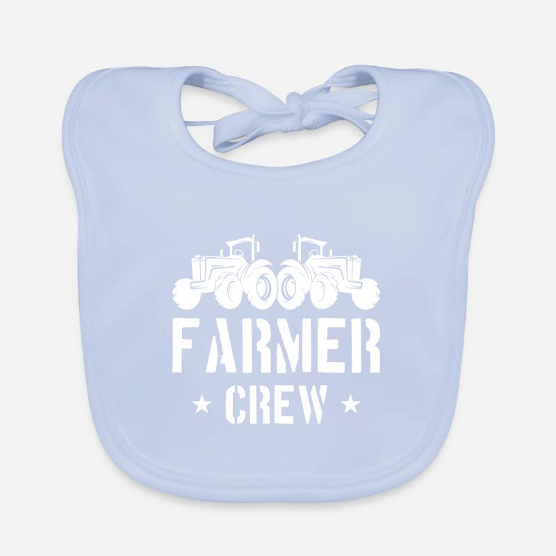 Farmer Crew Tractor Bauer Organic Baby Bibs