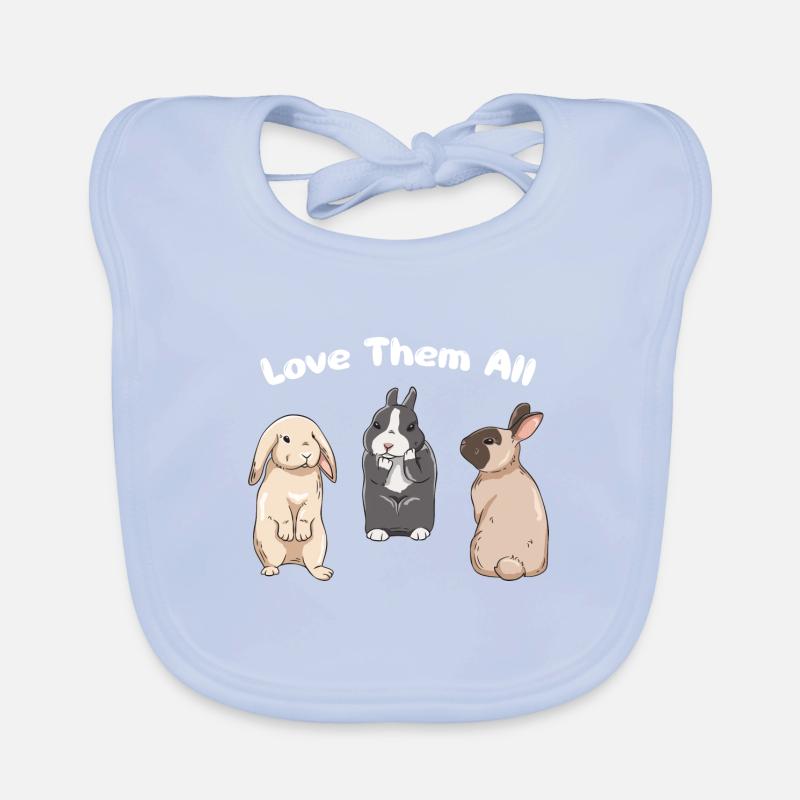 Conception de lapin mignon pour les propriétaires de lapins Bavoir bio Bébé